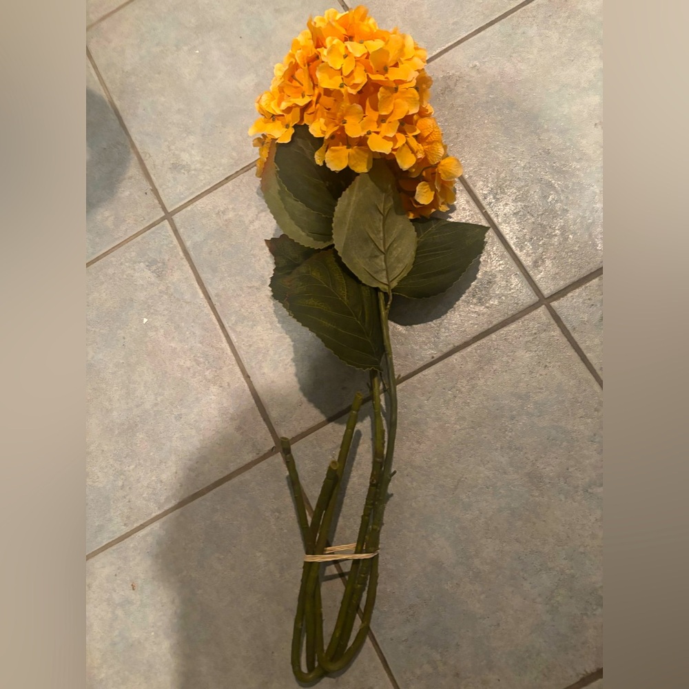 Hydrangea macrophylla artificial flowers orange